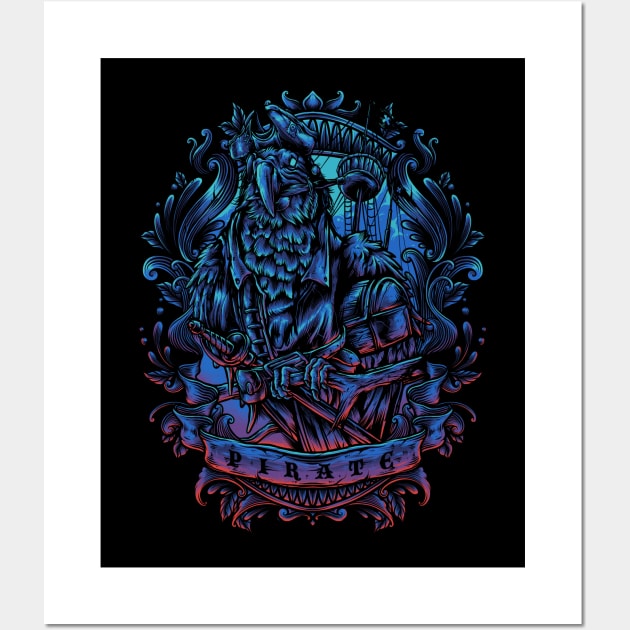 Parrot pirate Wall Art by vhiente